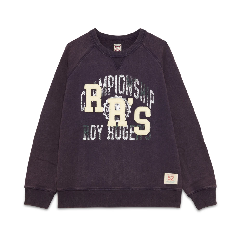 Roy Roger's Men's Purple Sweatshirts, M, Crew Neck Sweatshirt With Championship Print