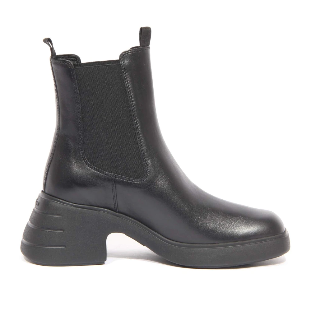Hogan Women's Black Chelsea Ankle Boots - Heeled Boots - 8 Uk - Shoes