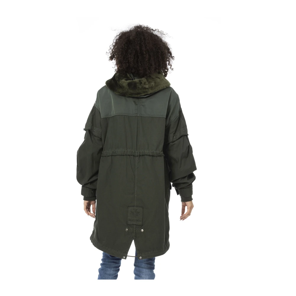 Mr&Mrs Italy Lange Parka met Bont Capuchon Green Dames