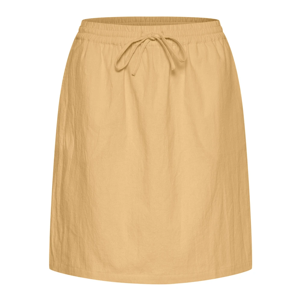 Saint Tropez Elastische Taille Rok Croissant Beige Dames