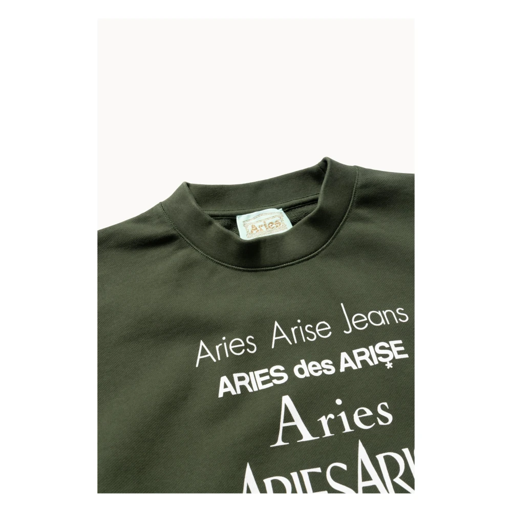 Aries Sweatshirt met parfumprint Green Heren