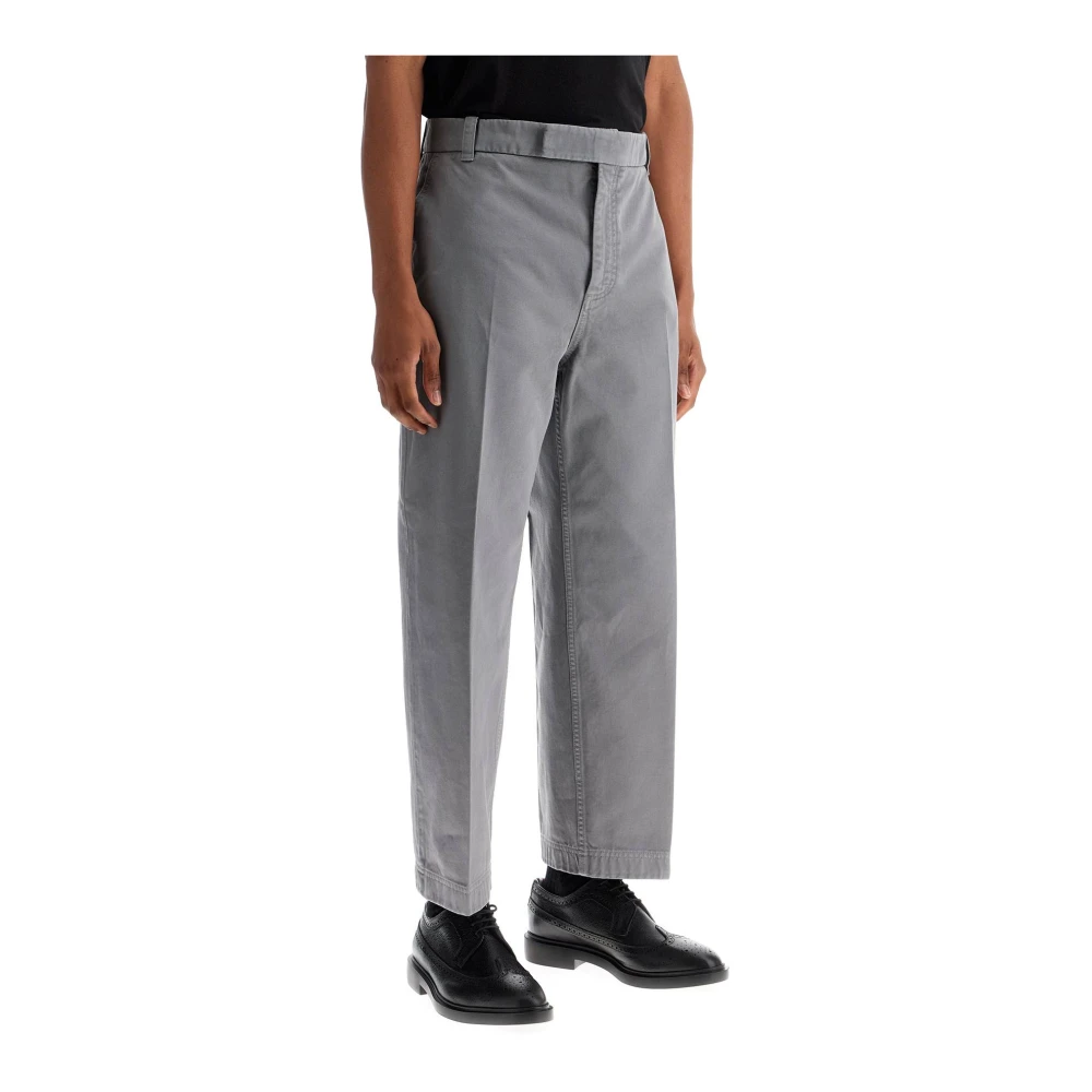 Thom Browne Utility Chino Broek Gray Heren