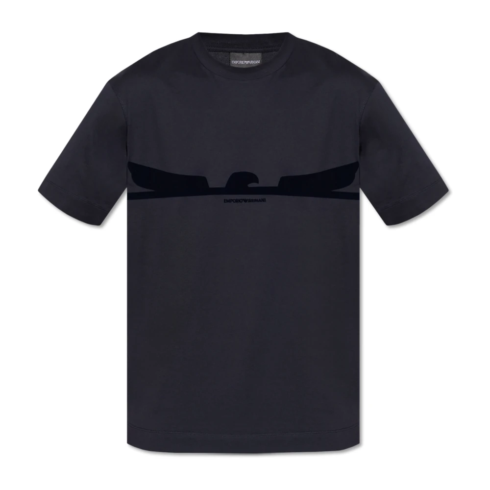Emporio Armani T-shirt met logo Blue Heren