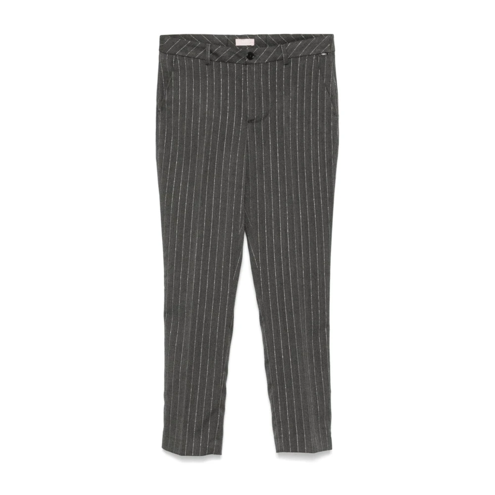 Liu Jo Visgraatstreep Broek Gray Dames