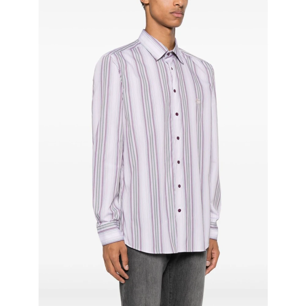ETRO Paarse Overhemden voor Heren Purple Heren