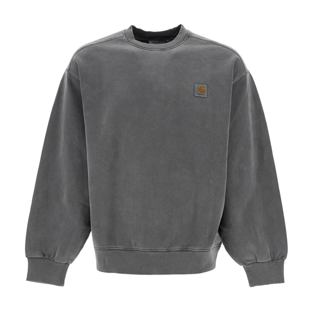 Carhartt WIP Geborsteld Katoenen Crewneck Sweatshirt Gray Heren