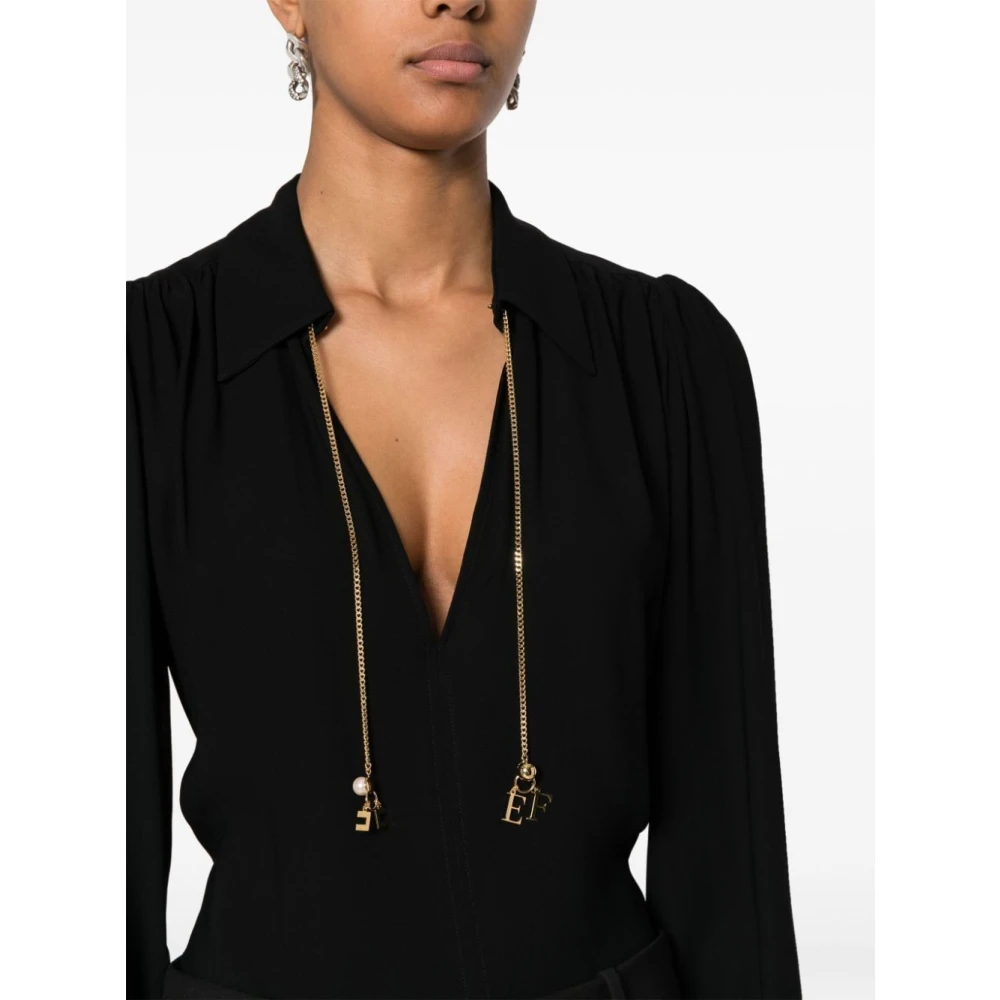 Elisabetta Franchi Stijlvolle Shirt Black Dames