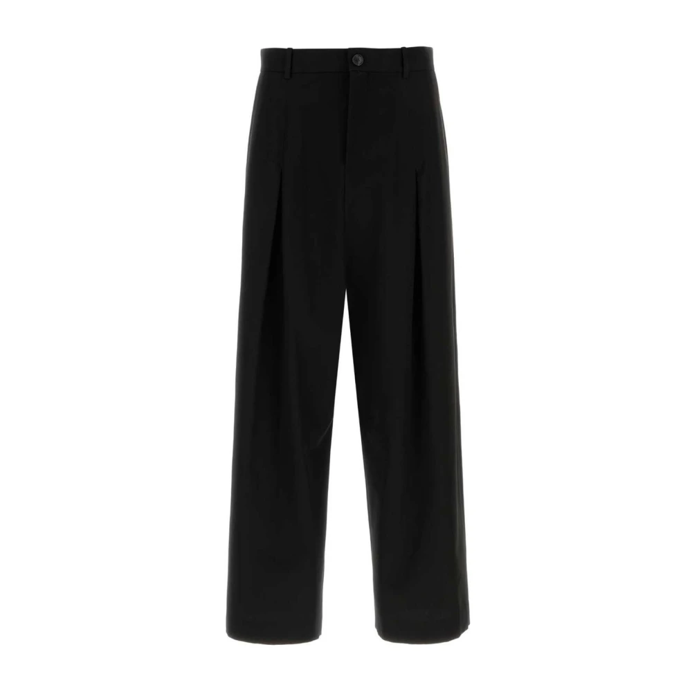 Loewe Men's Black Pleated Tailored Trousers