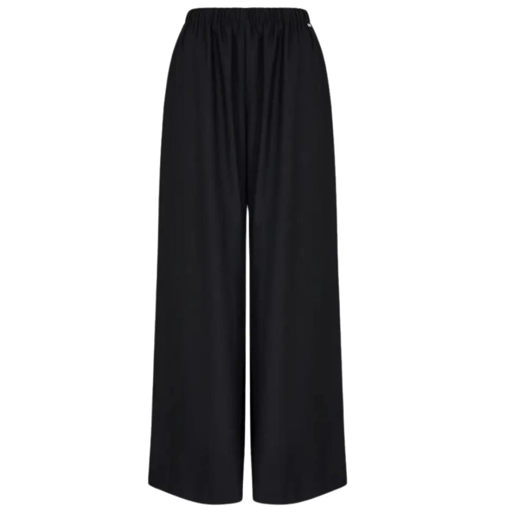 Armani Exchange Zwarte casual wijde broek Black Dames