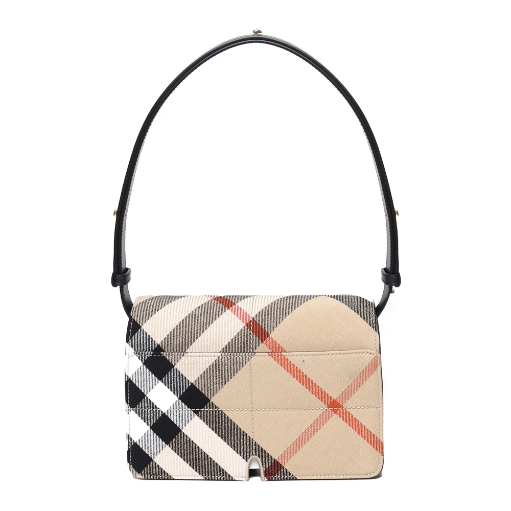 Burberry Vintage Check Patroon Schoudertas Beige Dames