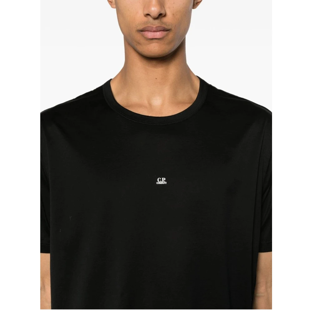 C.P. Company Zwarte T-shirts Polos Ss24 Black Heren