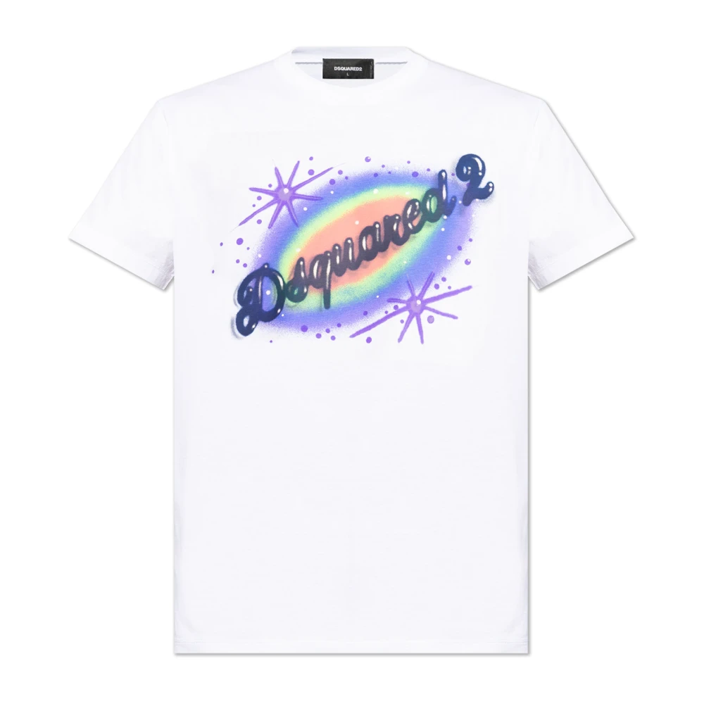 Dsquared2 Witte Cool Fit Muscle T-shirts en Polos White Heren
