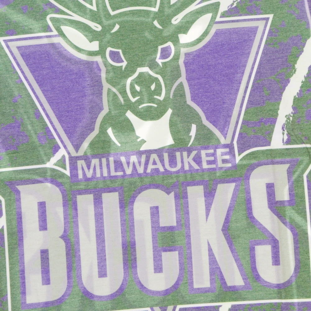Mitchell & Ness Milwaukee Bucks NBA T-shirt Groen Multicolor Heren