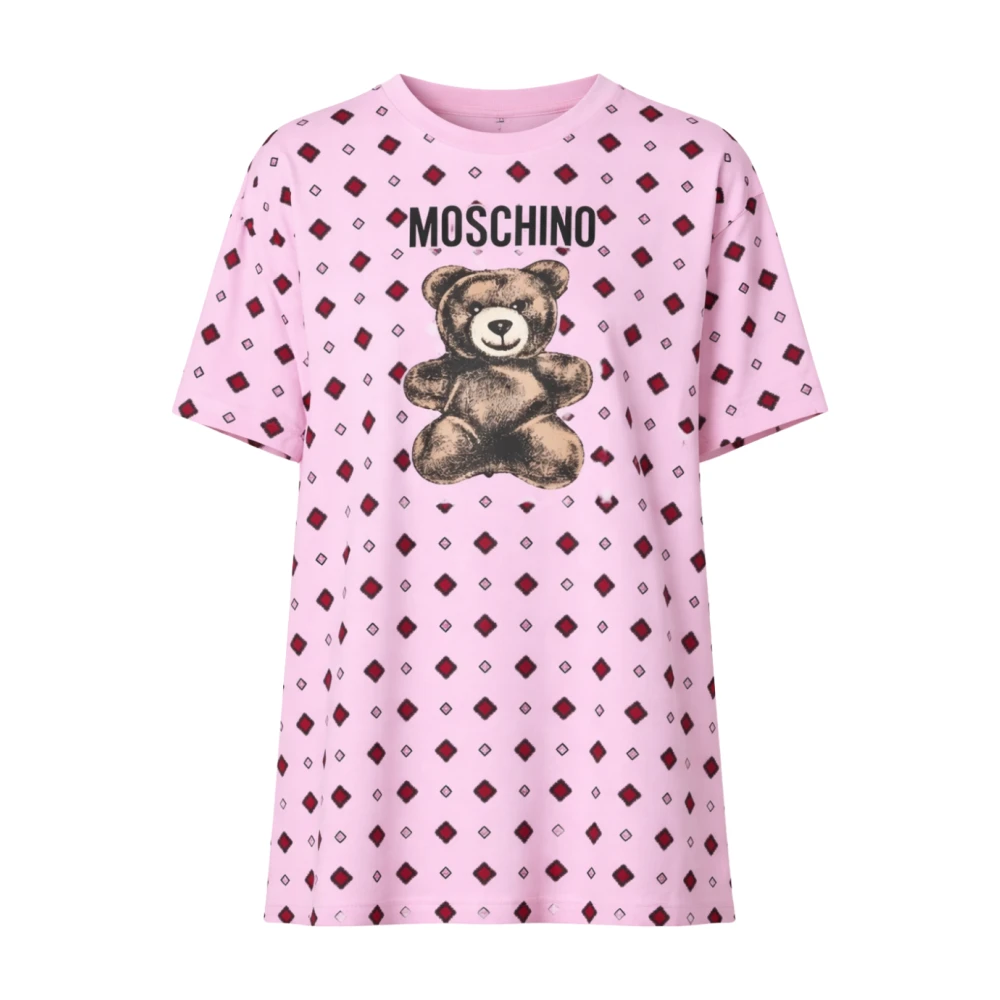 Moschino Femme Rose Tops, Taille: 42 Fr T-Shirt En Jersey