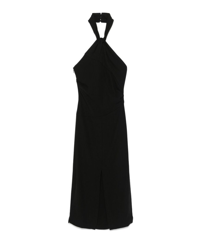 halterneck-dress-with-side-slits