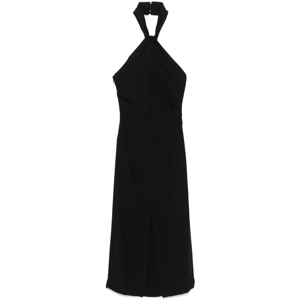IRO Zwarte Halternek Jurk met Zijsplitten Black Dames