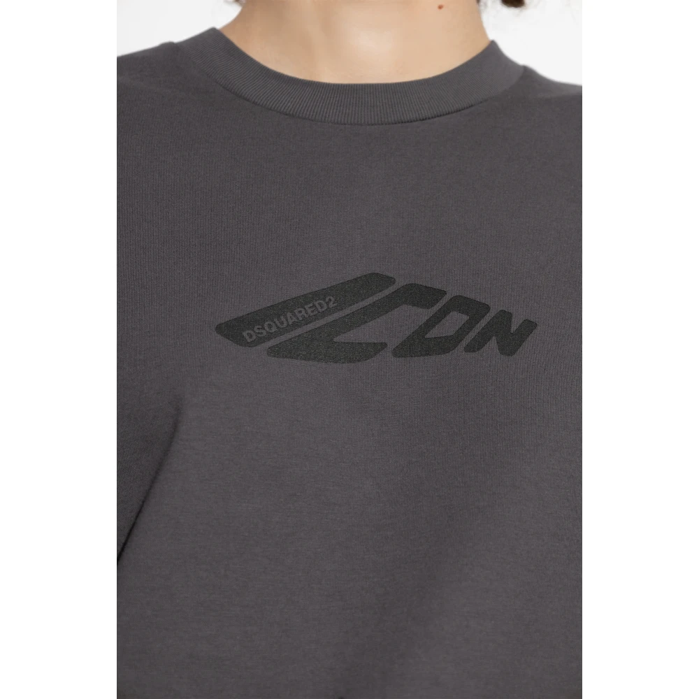 Dsquared2 Bedrukt T-shirt Gray Dames