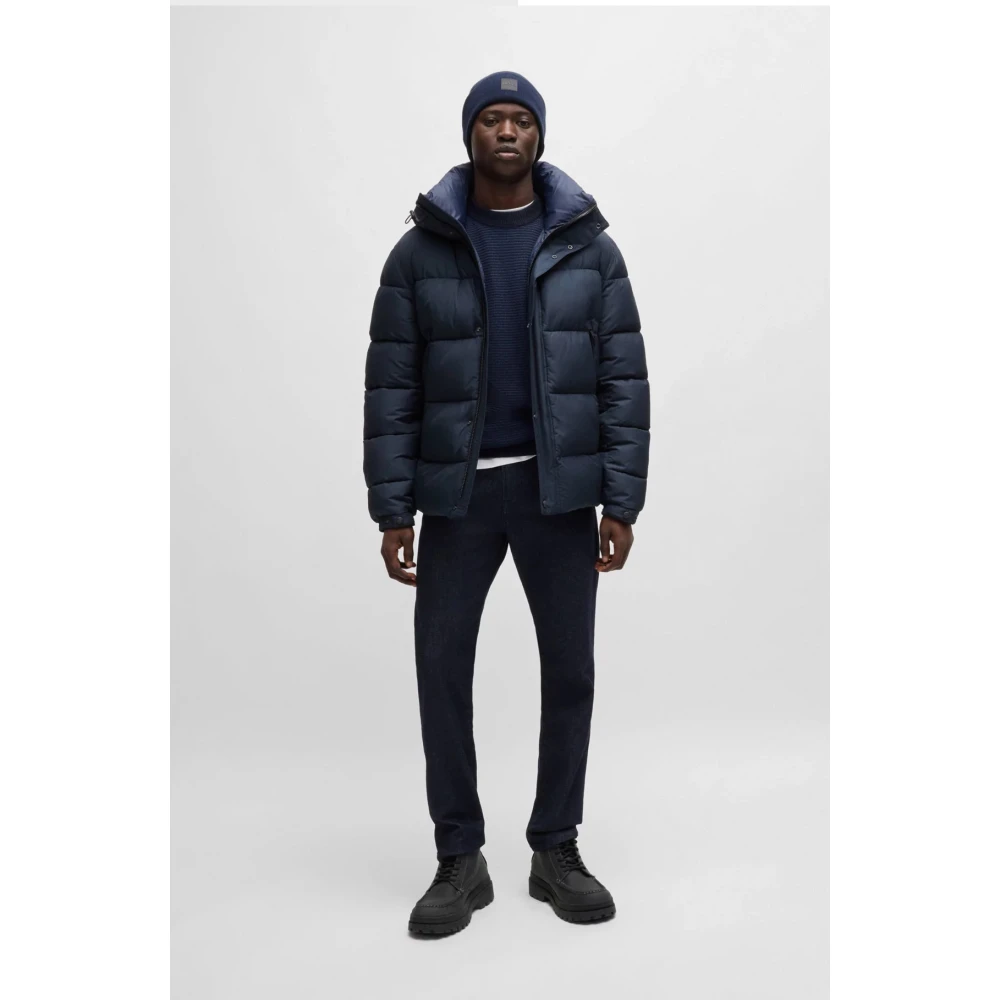 Hugo Boss Oranje Gebreide Herentrui Blue Heren