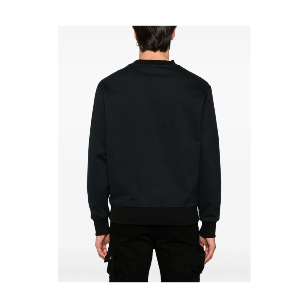 Versace Jeans Couture Chain Print Crew Neck Sweatshirt Black Heren