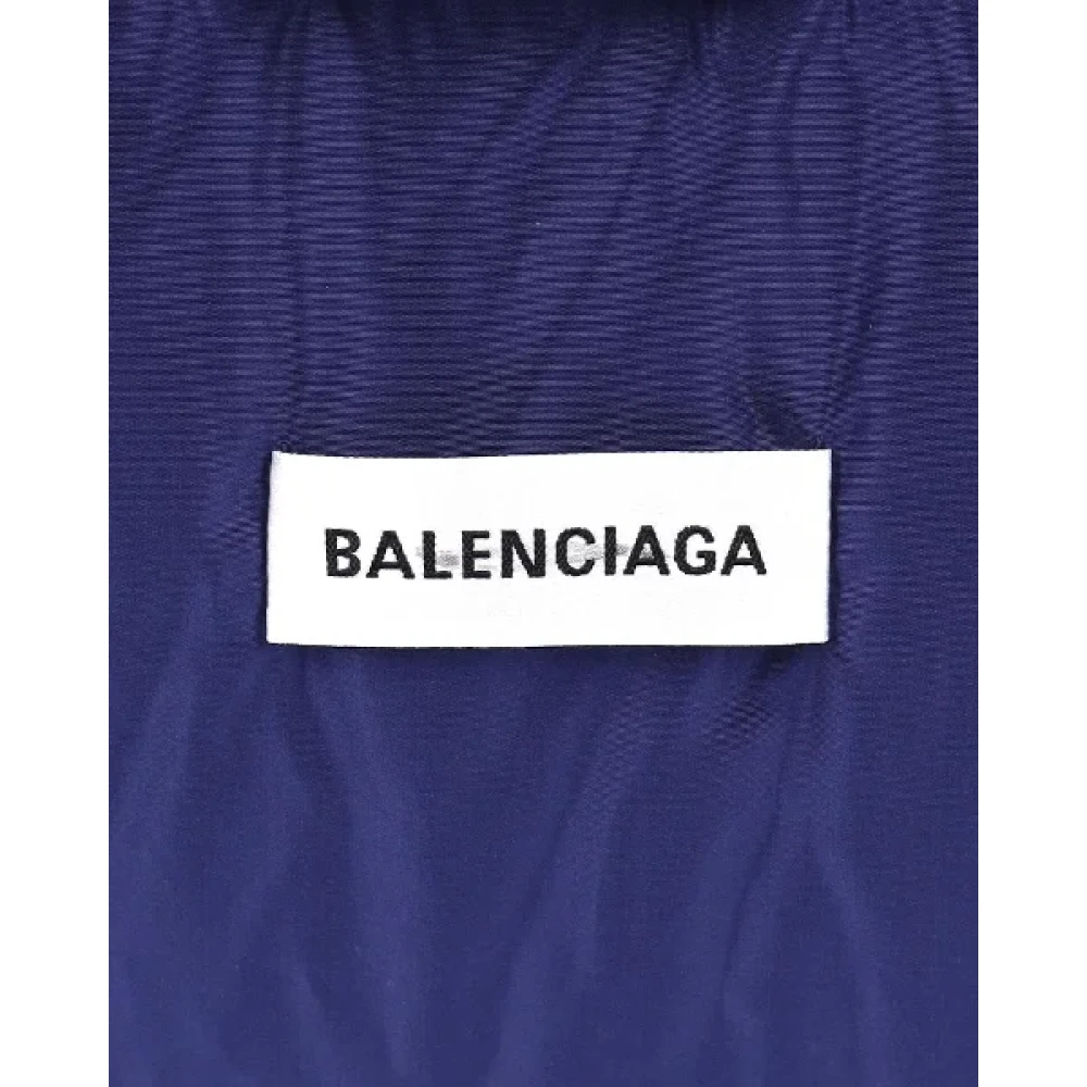 Balenciaga Vintage Pre-owned Polyester outerwear Blue Dames