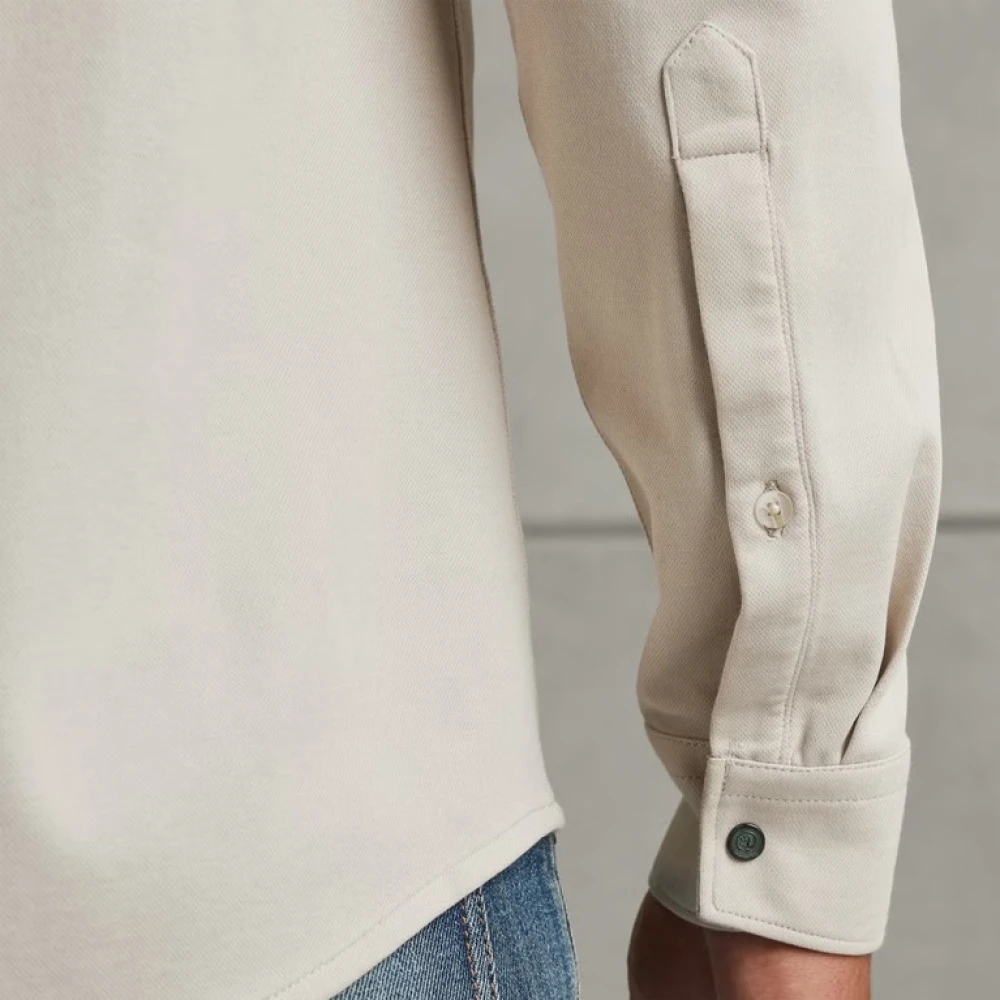 Cast Iron 2 Tone Interlock Jersey Shirt White Heren