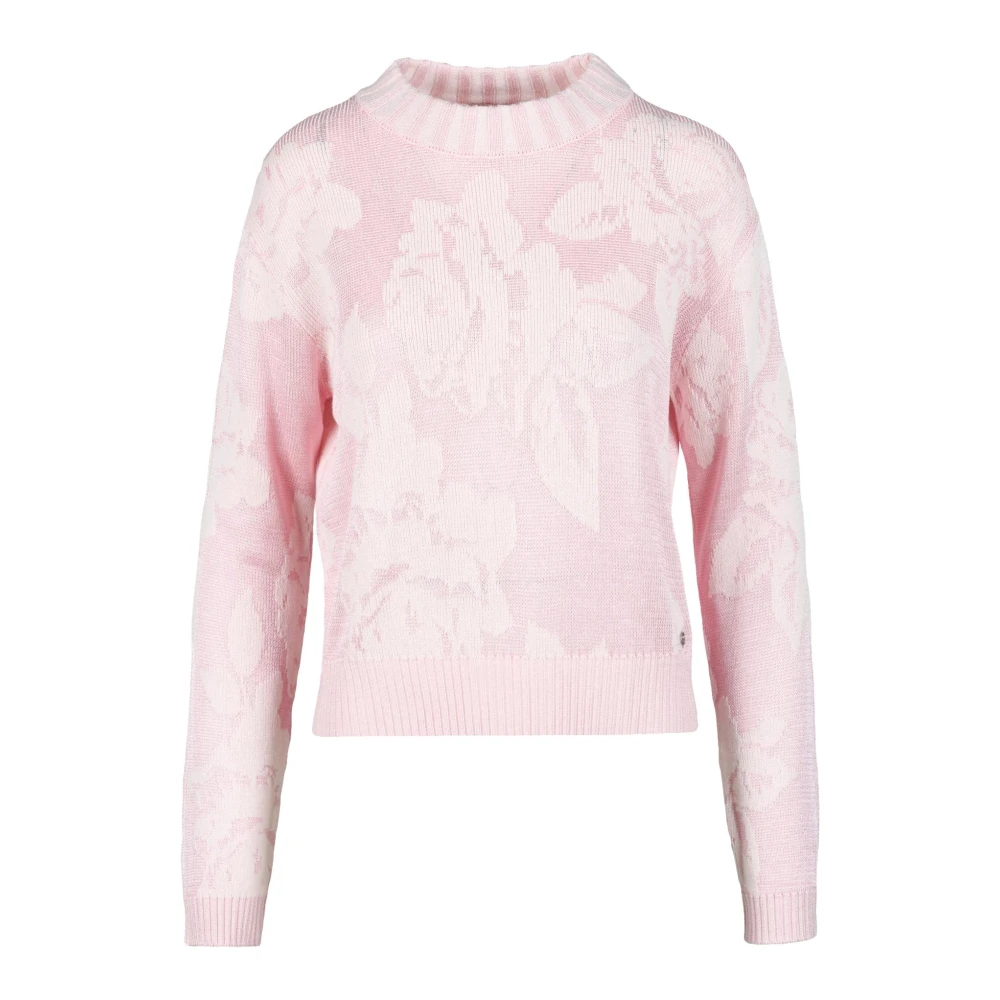 Guess Stijlvolle Viscose Katoenen Top Pink Dames