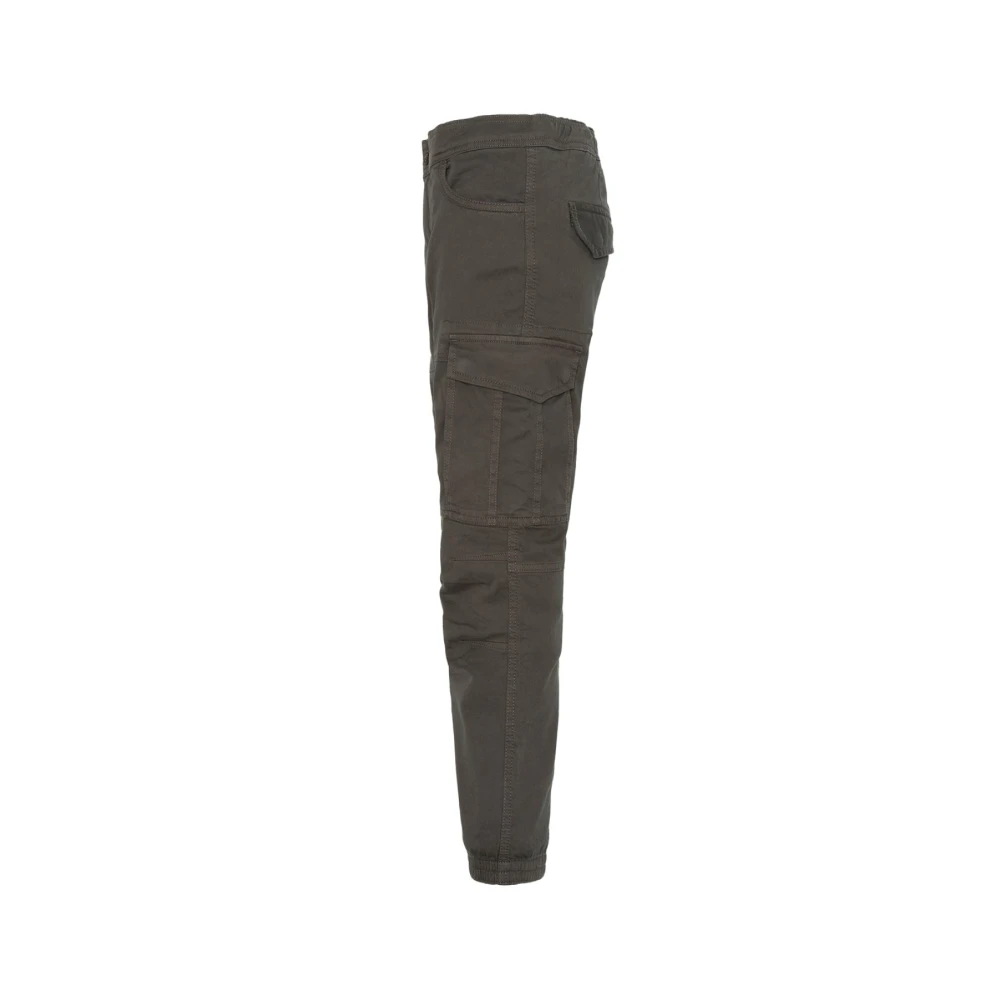 Schott NYC Stretch katoenen stadbroek Taps toelopend Gray Heren