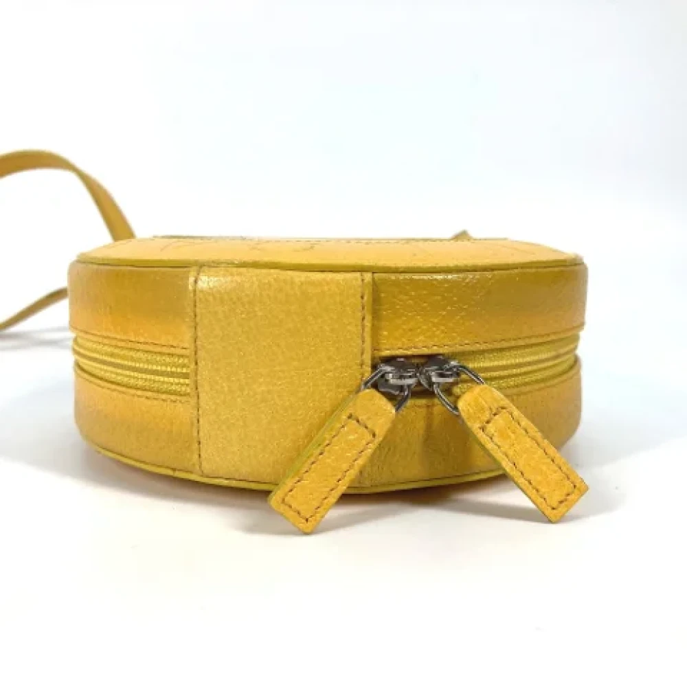 Bvlgari Vintage Pre-owned Leather shoulder-bags Yellow Dames