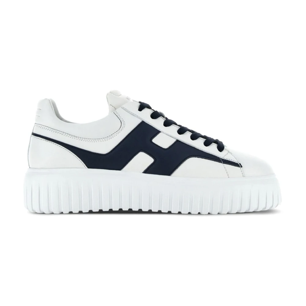 Hogan H-Stripes leren sneakers Heren Schoenen Wit