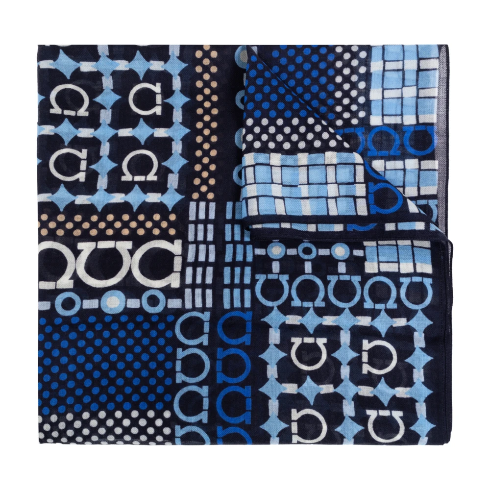 Salvatore Ferragamo Gestreepte sjaal Blue Dames