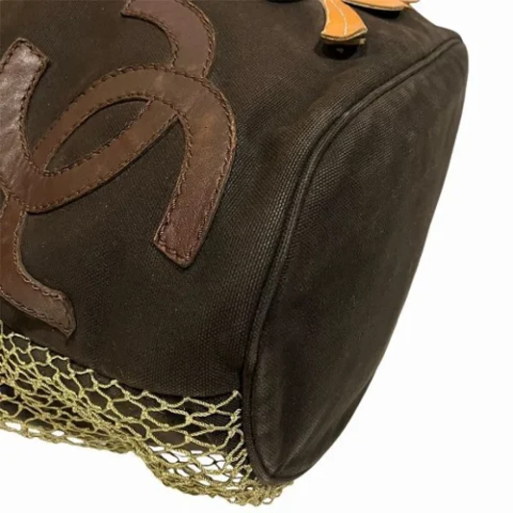 Chanel Vintage Pre-owned Canvas chanel-bags Brown Dames