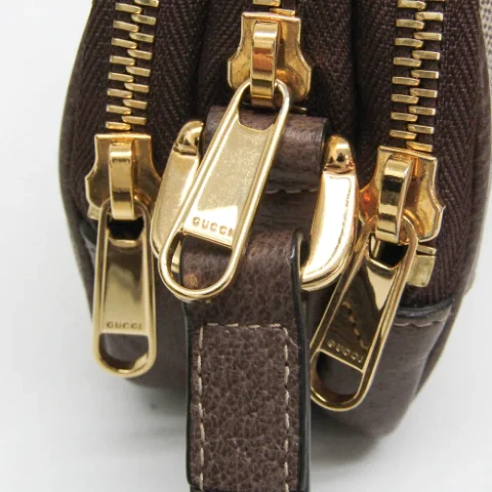 Gucci Vintage Pre-owned Leather crossbody-bags Beige Dames