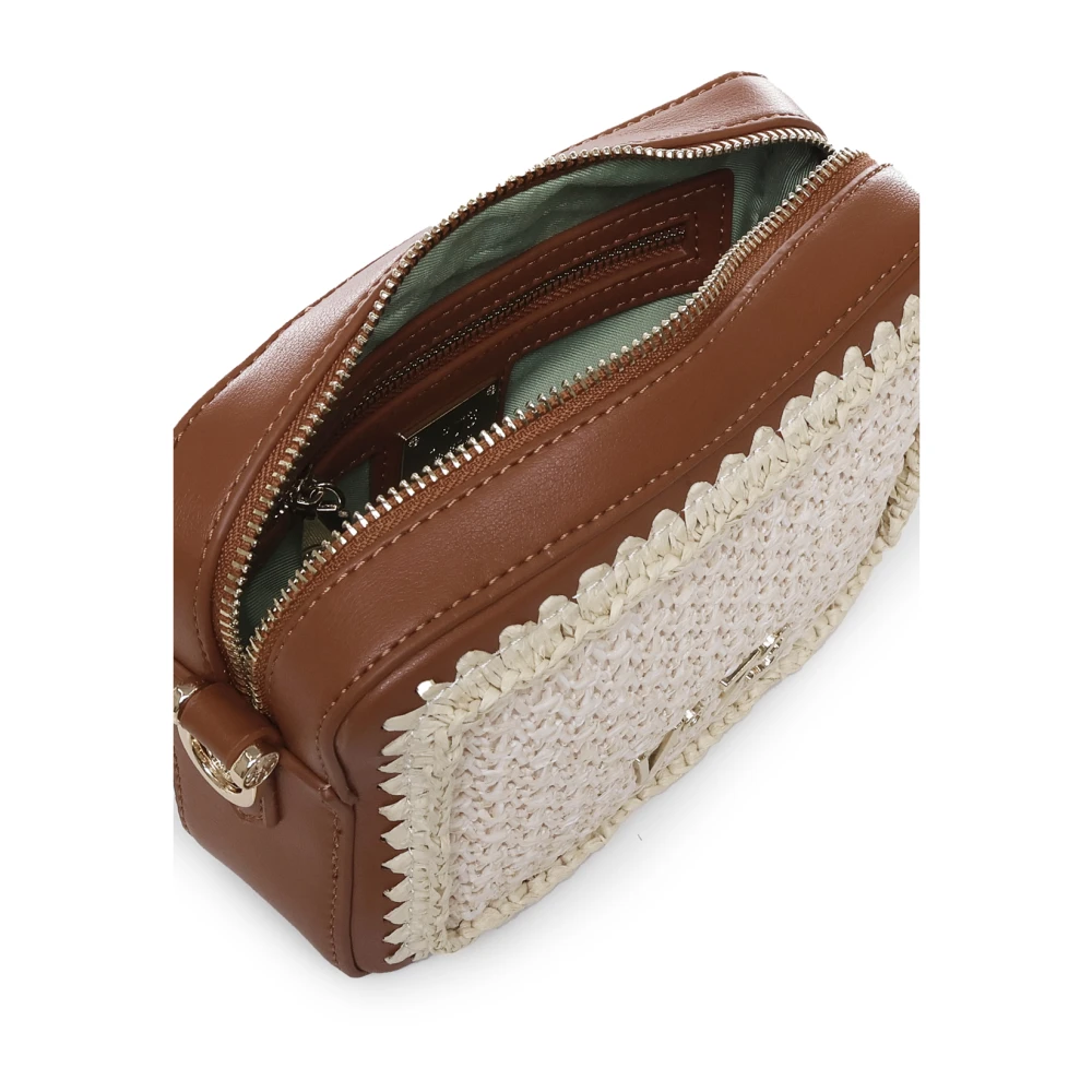 V73 Stro Schoudertas met Rits Beige Dames