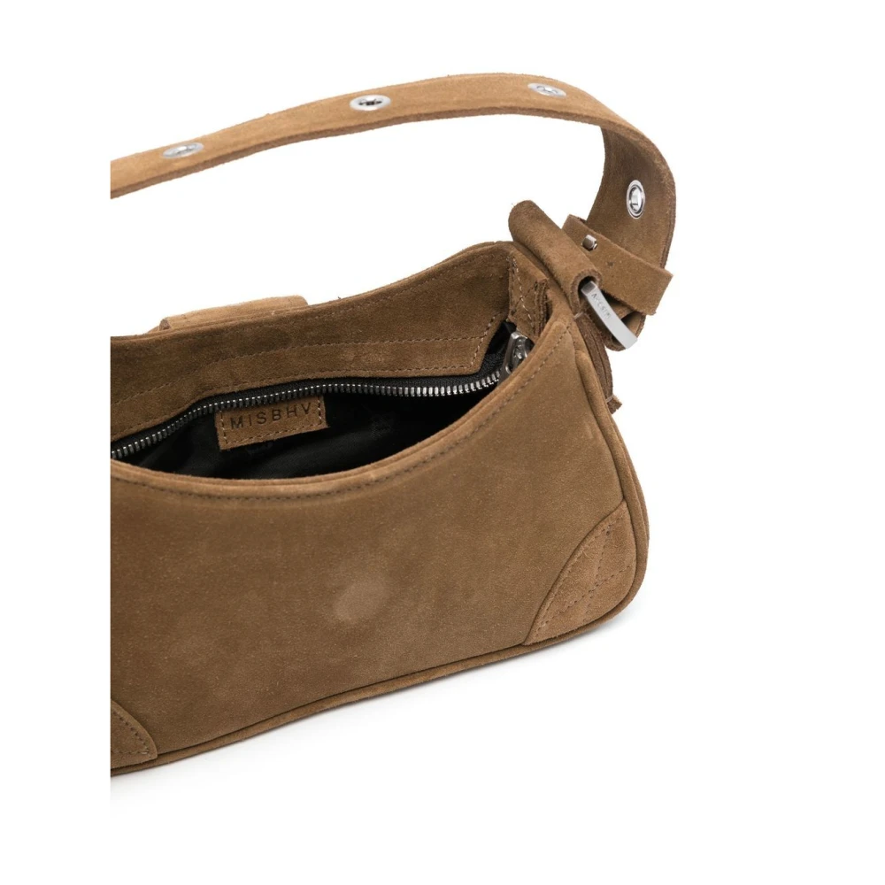 Misbhv Bruin Suède Leren Kleine Tote Tas Brown Dames