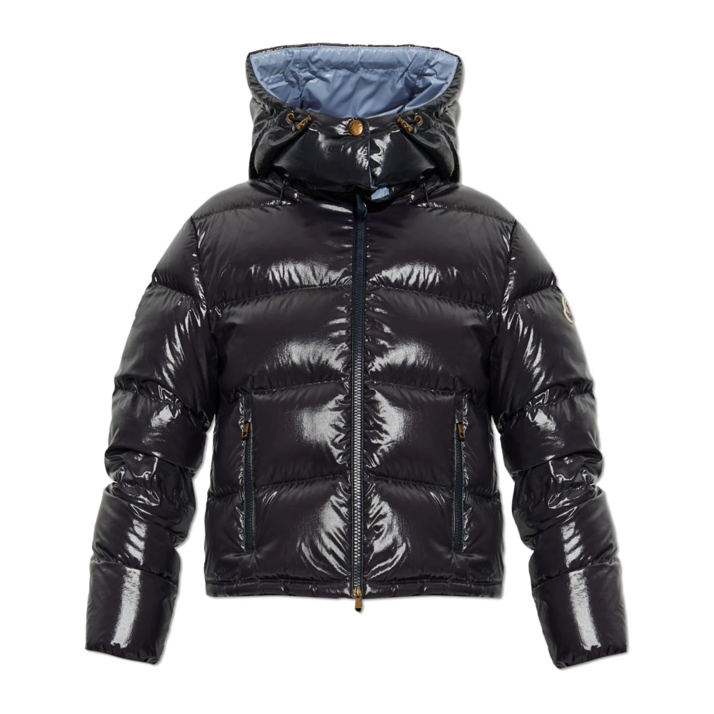 Moncler Piumino Corto Niveole In Nylon Donna da Blu, Taglia: 4 - Immagine 4