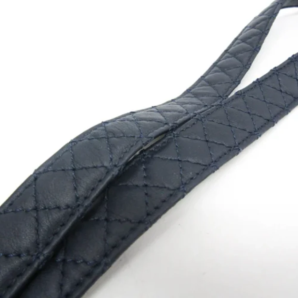 Chanel Vintage Pre-owned Leather belts Blue Dames