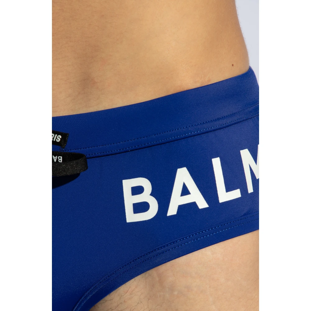 Balmain Zwembroek met logo Blue Heren