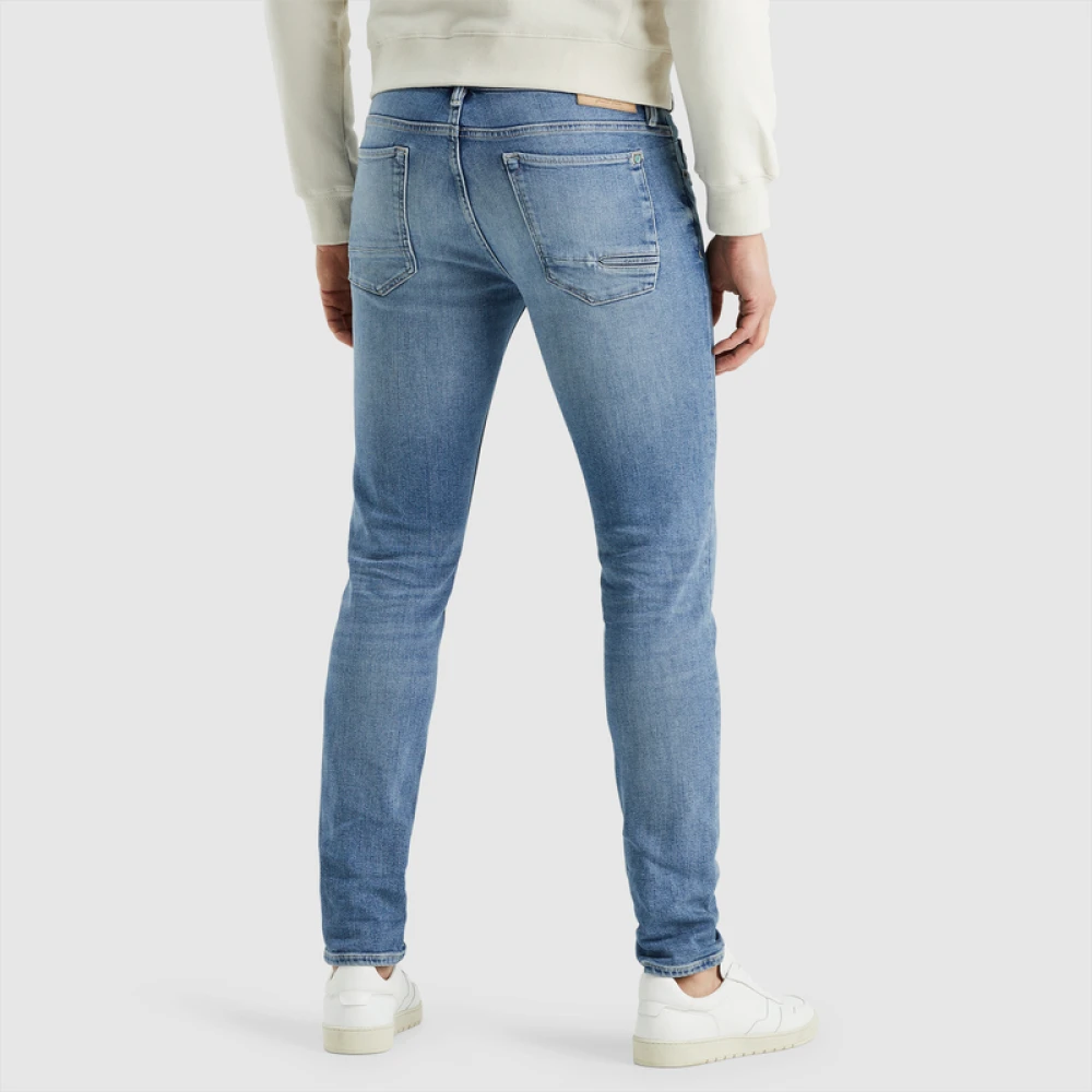 Cast Iron Slim Fit Faded Blue Wash Jeans Blue Heren