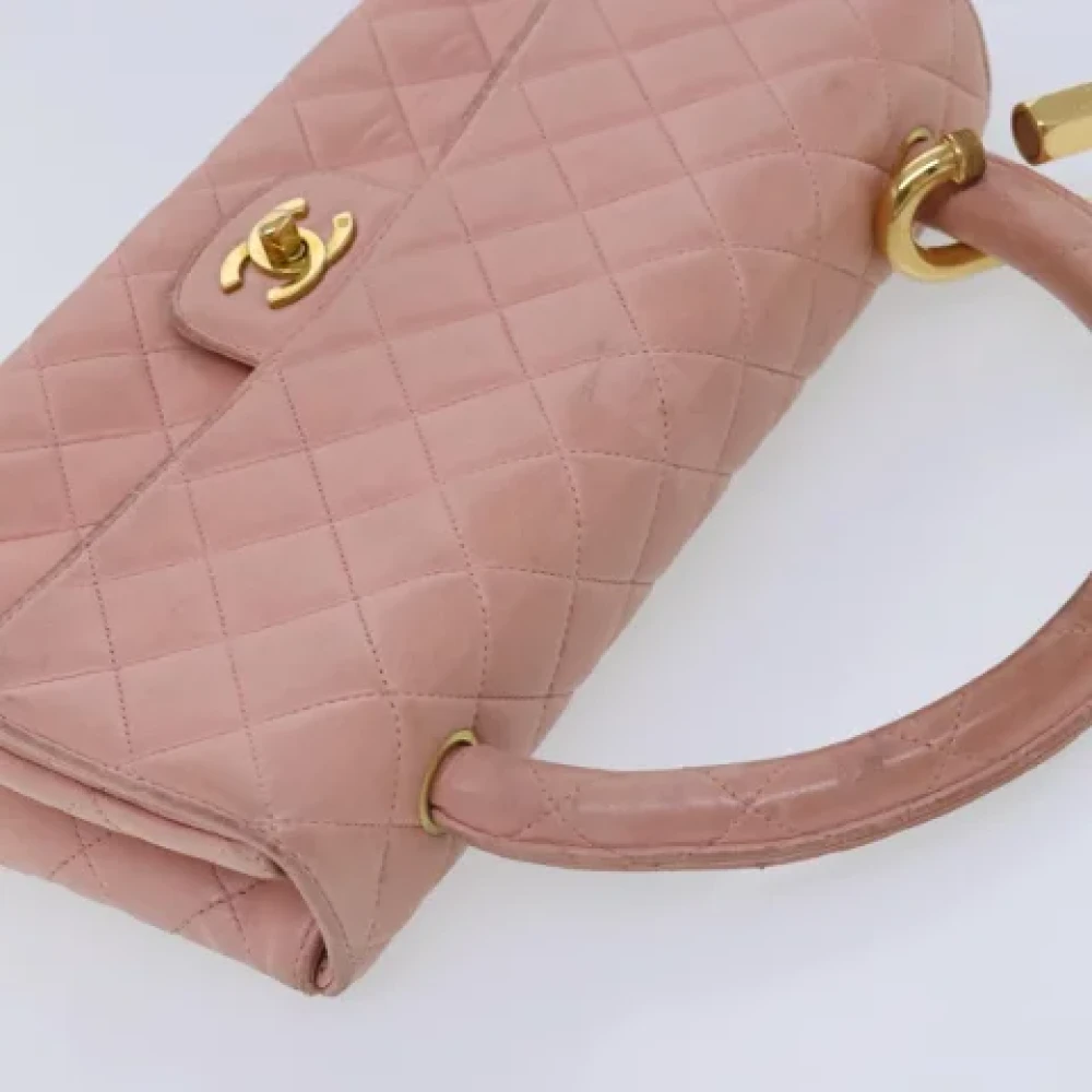 Chanel Vintage Pre-owned Leather handbags Pink Dames