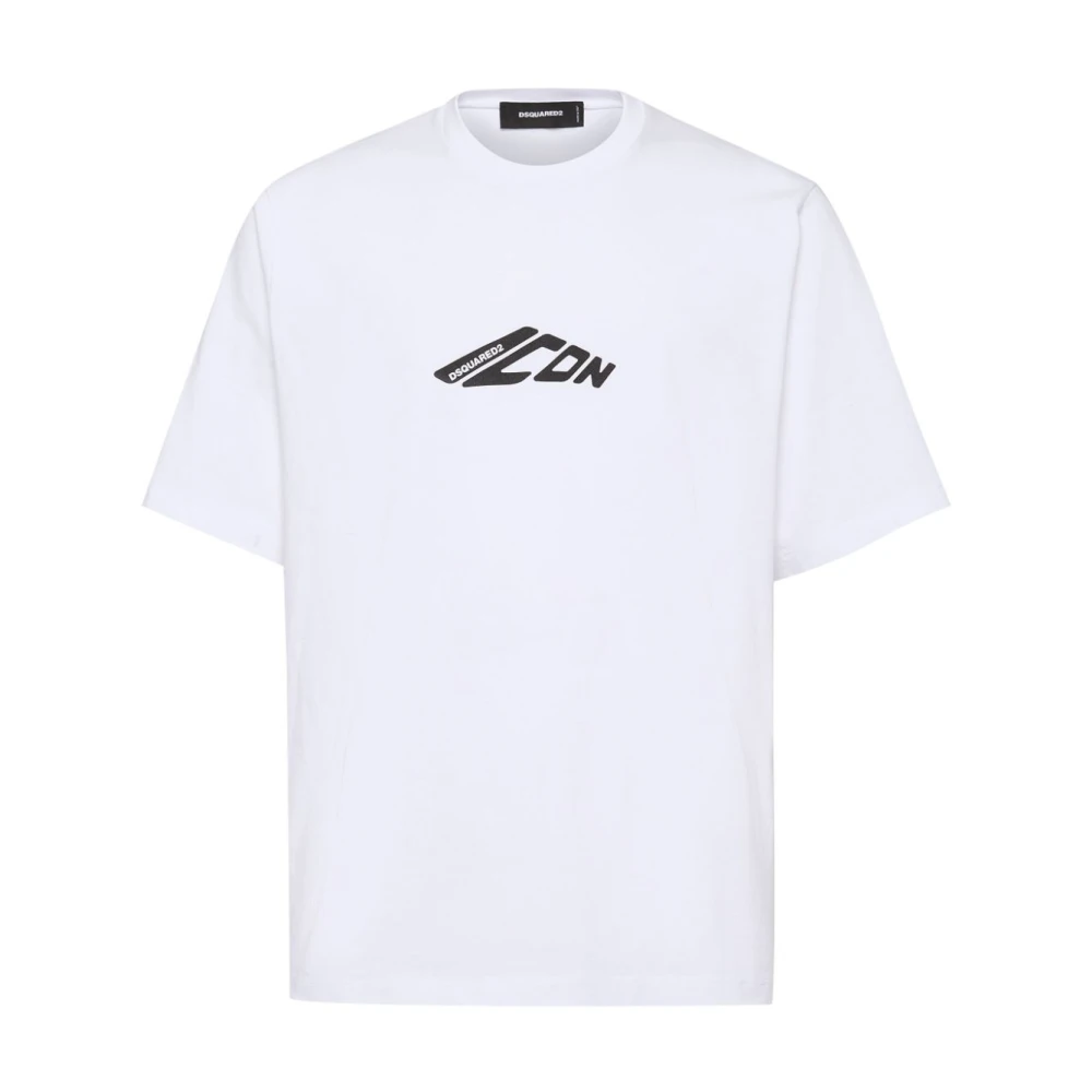 Dsquared2 Wit T-shirt met stijl D20033 White Heren