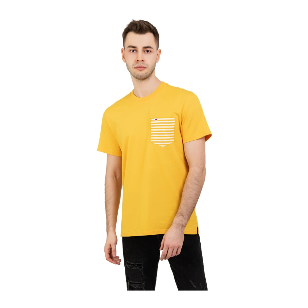 Tommy Hilfiger Heren T-shirt Regular Fit Geel Yellow Heren
