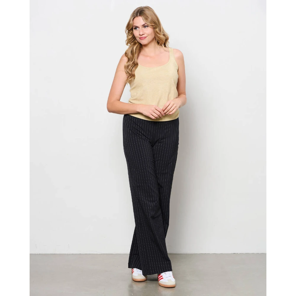 &Co Woman Lurex Lange Mouw Top Vesper Beige Dames