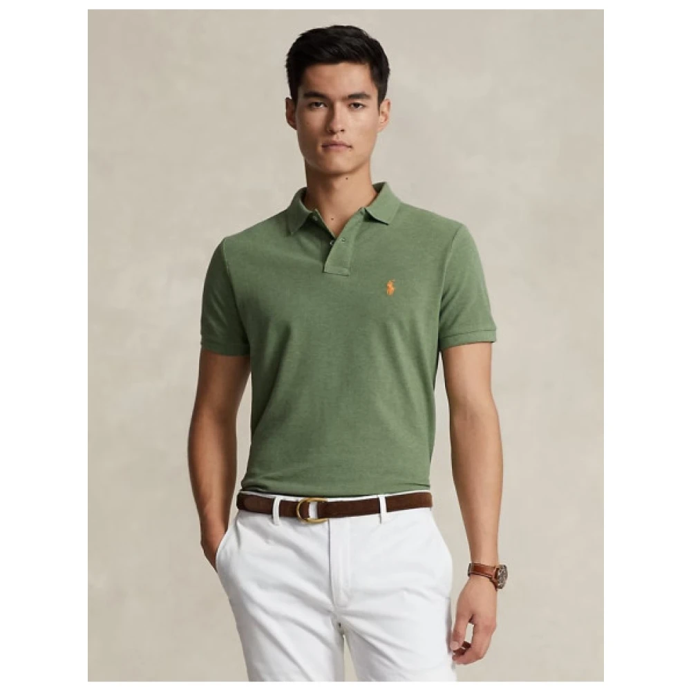 Polo Ralph Lauren Aangepaste Slim Fit Korte Mouw Polo Green Heren