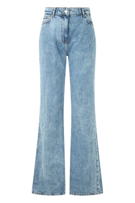 Denim utsvängda byxor