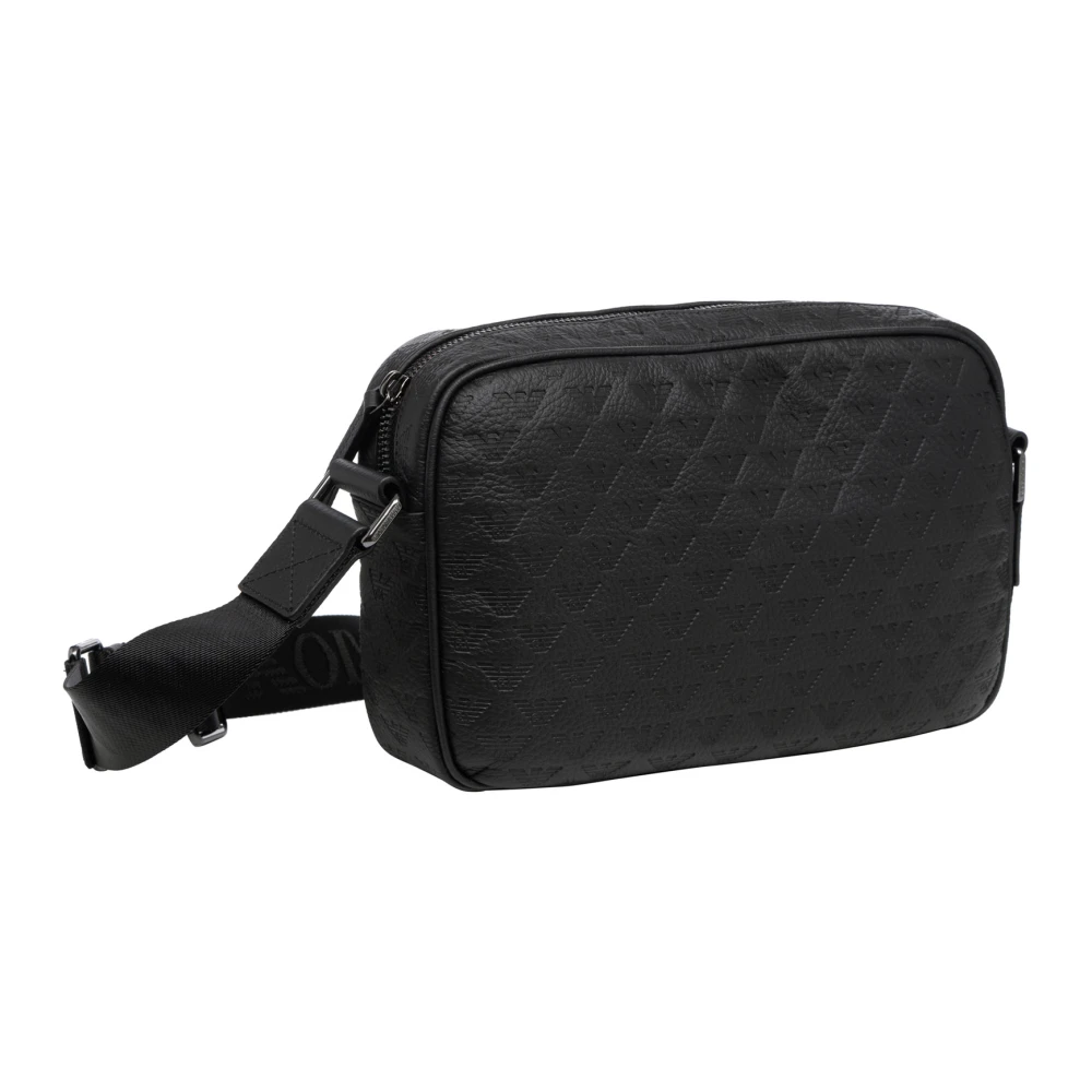 Emporio Armani Logo Crossbody Tas met Ritssluiting Black Heren