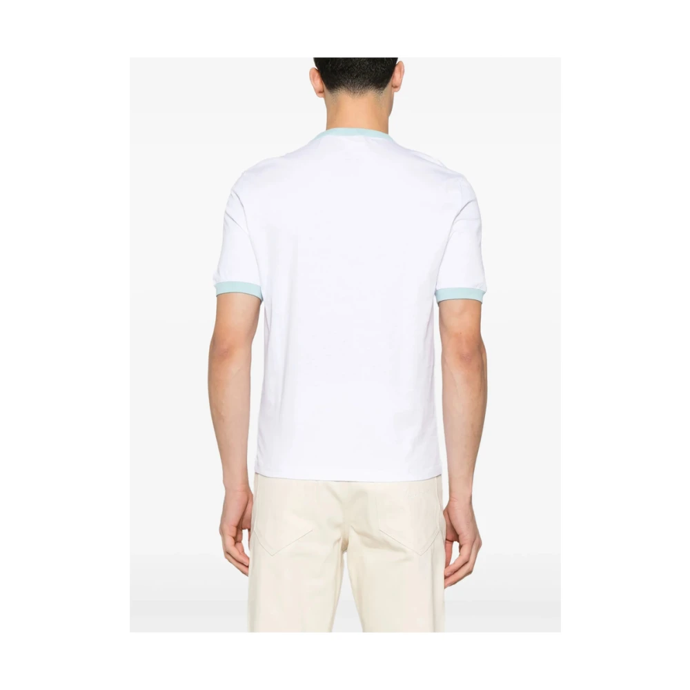 Jacquemus Witte Logo Print Korte Mouw Tee White Heren