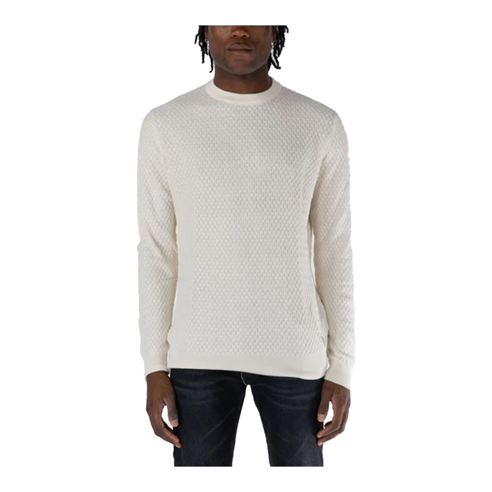 Guess Casual Pullover Regular Fit White Heren