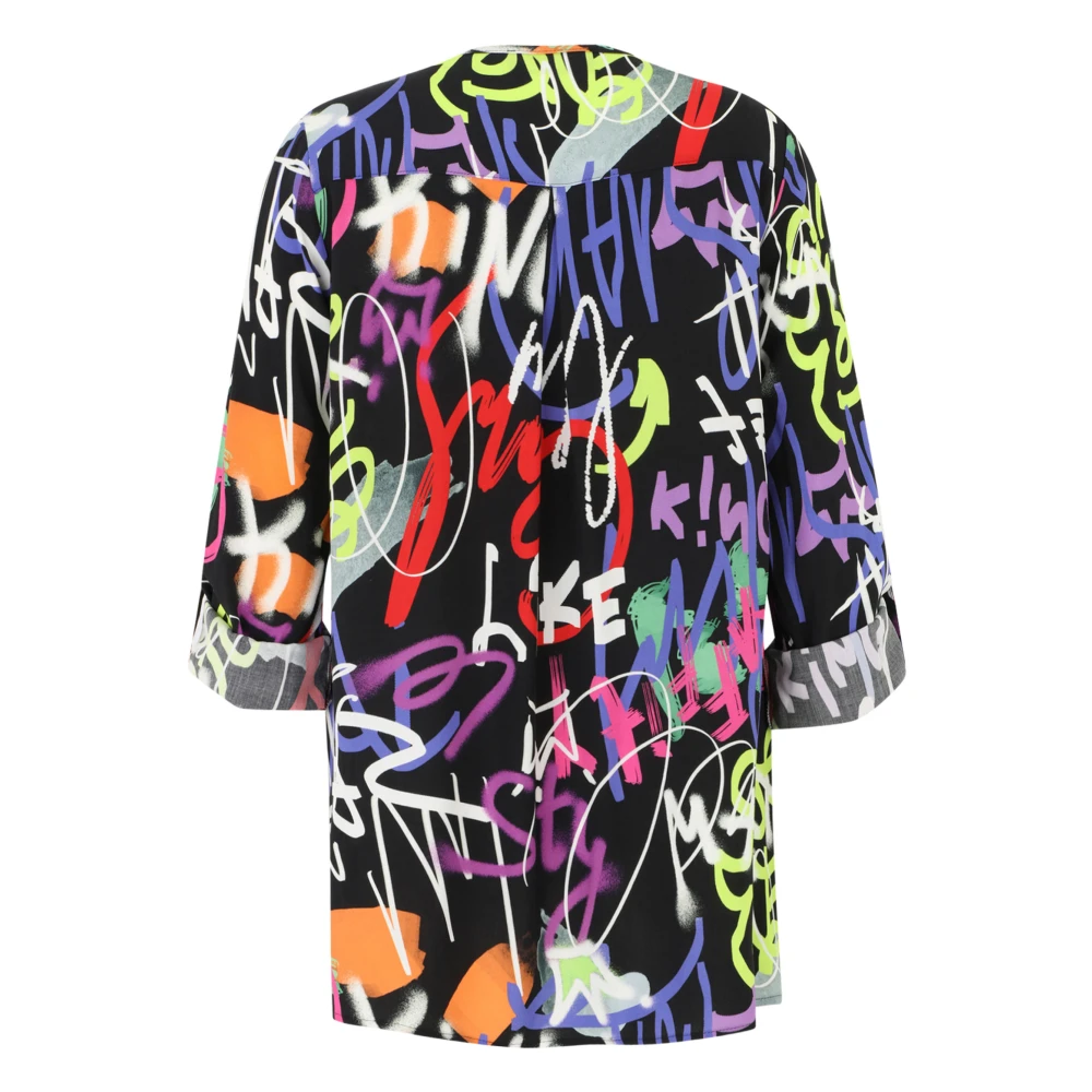 Doris S Kleurrijke Graffiti Print Blouse Multicolor Dames