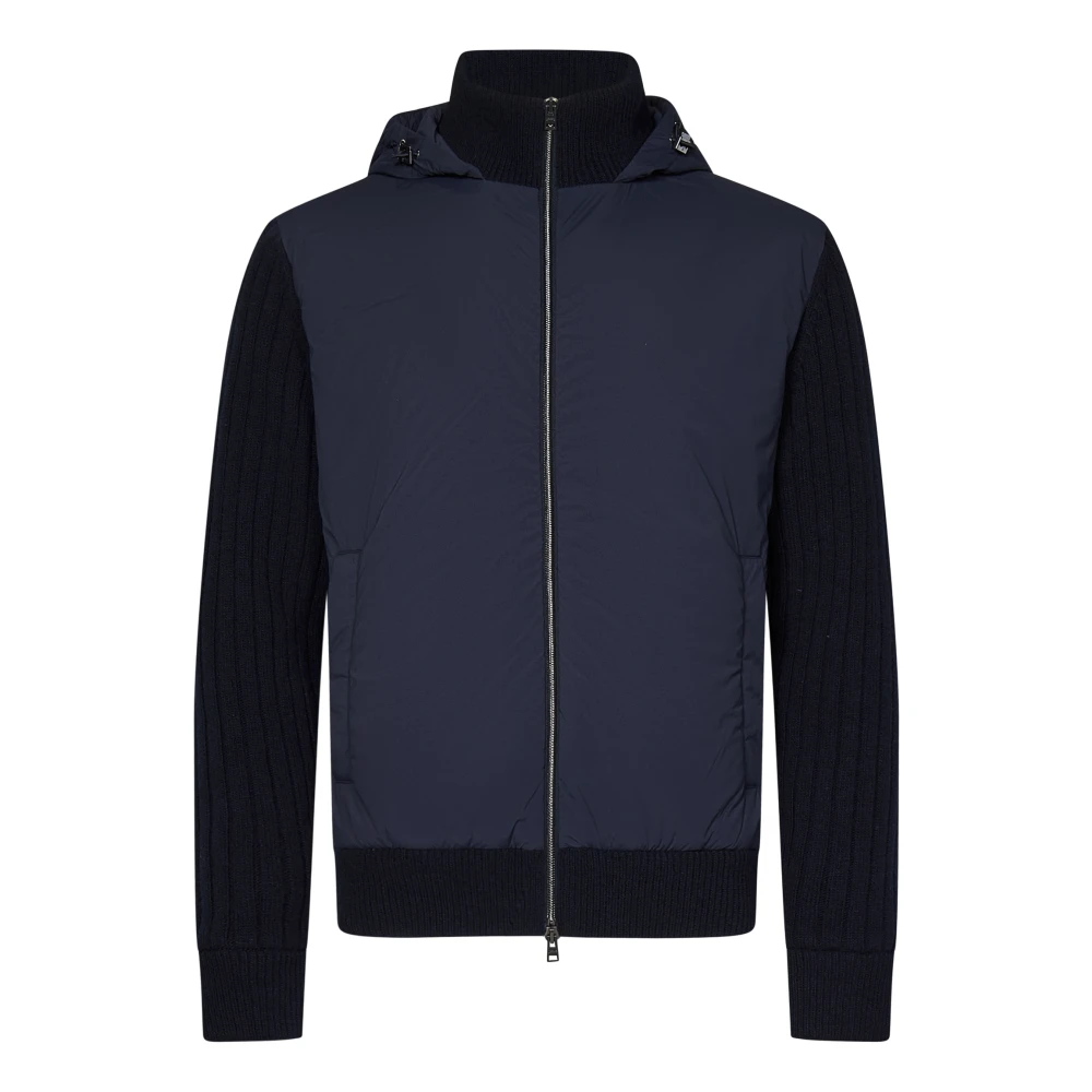 Herno Zip-through Sweatshirt Blue Heren