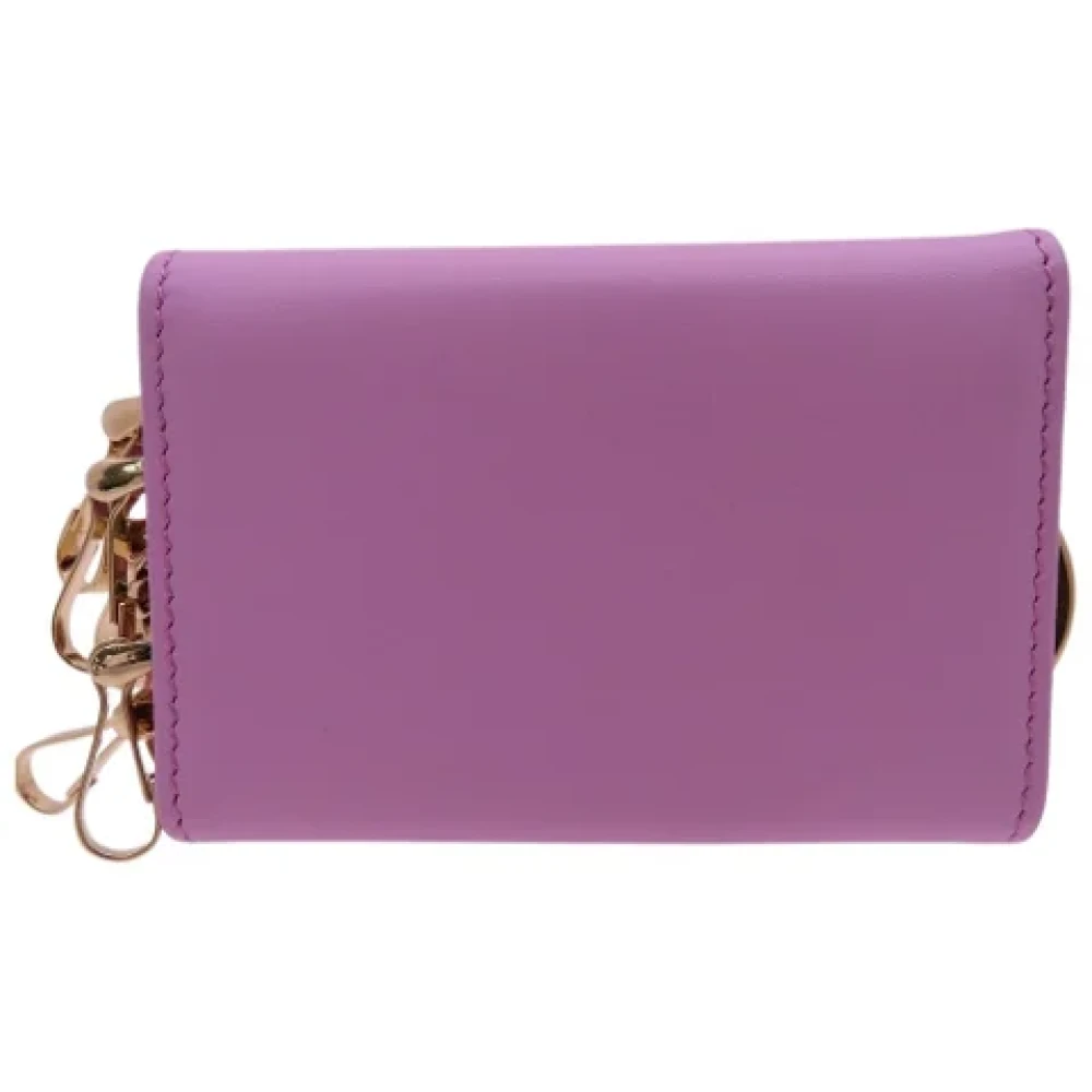 Salvatore Ferragamo Pre-owned Leather key-holders Pink Dames